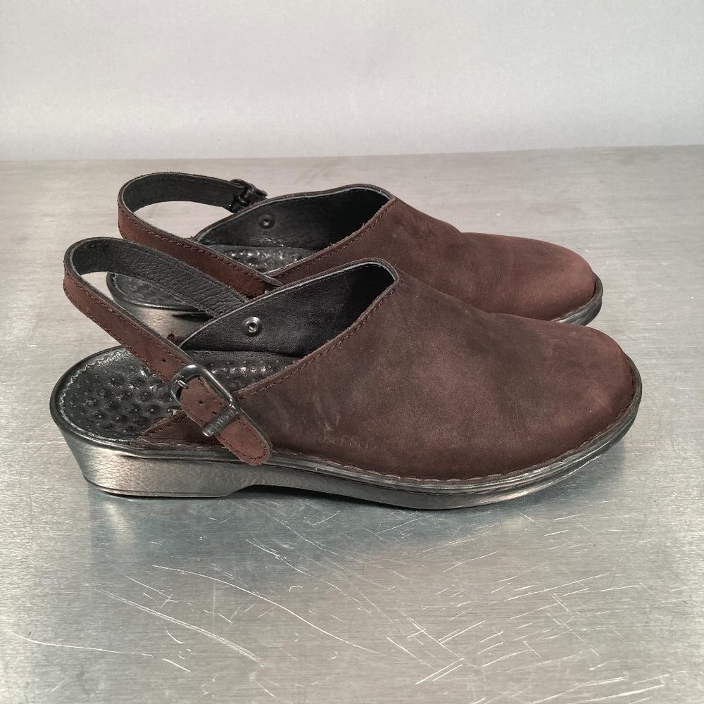 Josef Seibel Brown Air Massage Wedge Mule Slip On / Sling Back Euro 41.